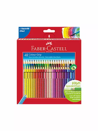 FABER-CASTELL | Colour Grip Buntstift, 48er Kartonetui | 